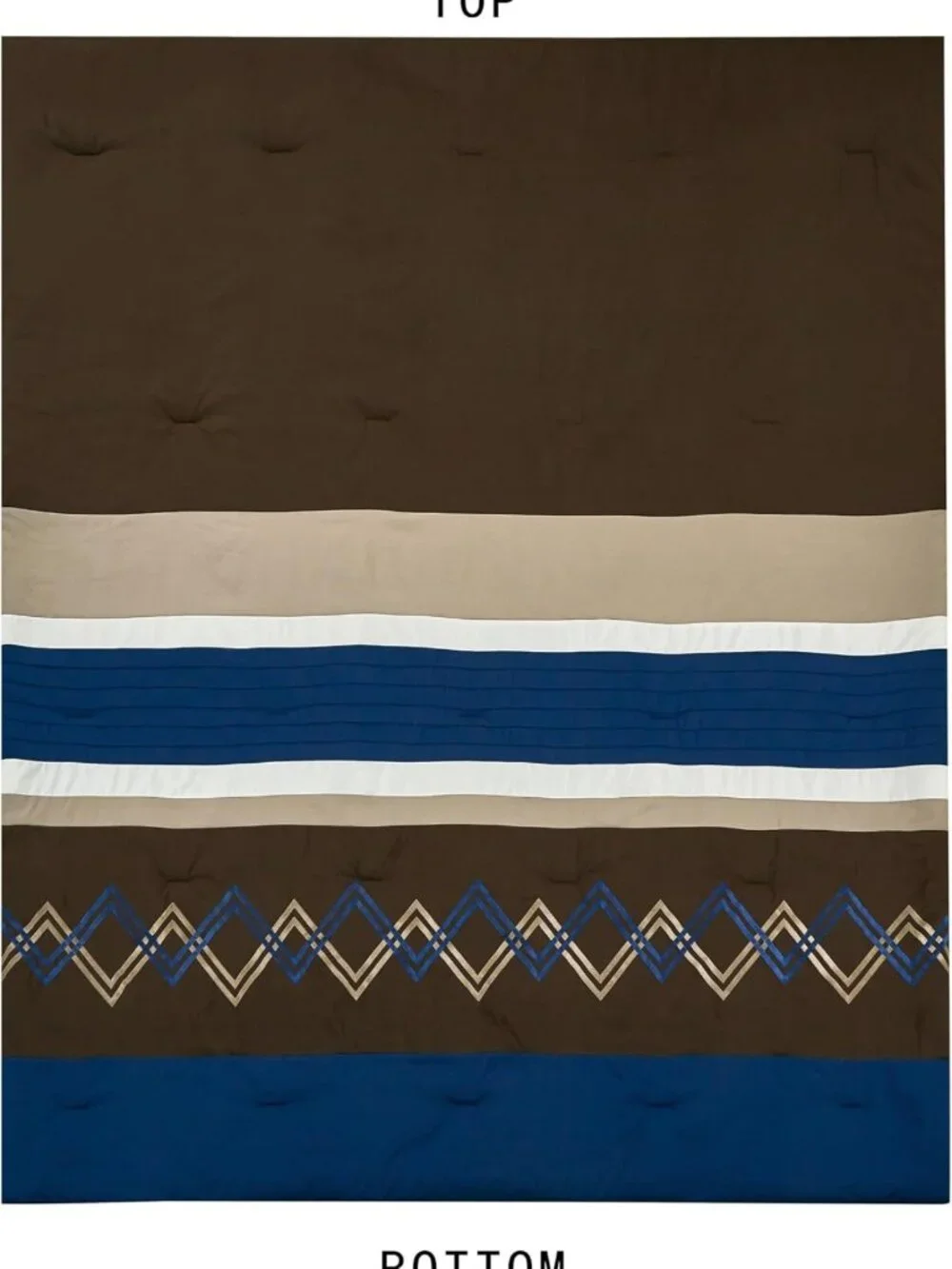 Modern 7-Piece Pleated Stripe Zigzag Comforter Set - California King